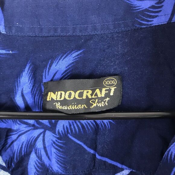 VTG Hawaiian Aloha Camp Shirt Black Woodies Surfboards Indocraft‎ Mens XXXL 3XL - Picture 2 of 6